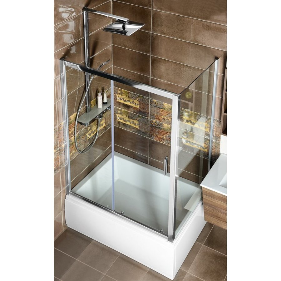 Zijwand Sapho Deep 75x150 cm 6 mm Helder Glas tbv Nisdeur en douchebak Deep