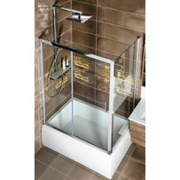 Nisdeur Sapho Deep Schuifdeur 130x150 cm 6 mm Helder Glas tbv Douchebak Deep
