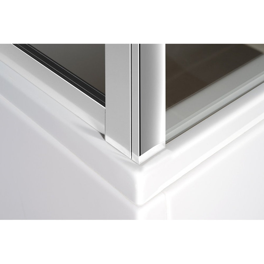 Nisdeur Sapho Deep Schuifdeur 130x150 cm 6 mm Helder Glas tbv Douchebak Deep