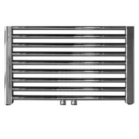 Designradiator Sanicare RVS Look Inclusief Ophanging Midden Aansluiting Recht 120x45 cm