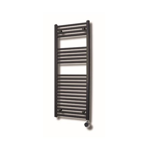 Elektrische Design Radiator Sanicare Plug En Play 111,8 x 45 cm Mat Zwart Thermostaat Zwart 596 Watt 