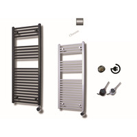 Elektrische Design Radiator Sanicare Plug En Play 111,8 x 45 cm Chroom Thermostaat Chroom 435 Watt
