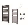 Elektrische Design Radiator Sanicare Plug En Play 111,8 x 60 cm Wit Thermostaat Zwart 730 Watt