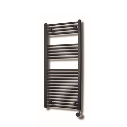 Elektrische Design Radiator Sanicare Plug En Play 111,8 x 60 cm Inox Look Thermostaat Chroom 730 Watt 