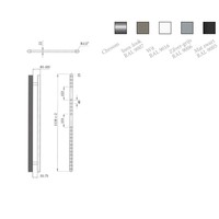 Elektrische Design Radiator Sanicare Plug En Play 111,8 x 60 cm Inox Look Thermostaat Chroom 730 Watt