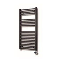 Elektrische Design Radiator Sanicare Plug En Play 111,8 x 60 cm Mat Zwart Thermostaat Zwart 730 Watt