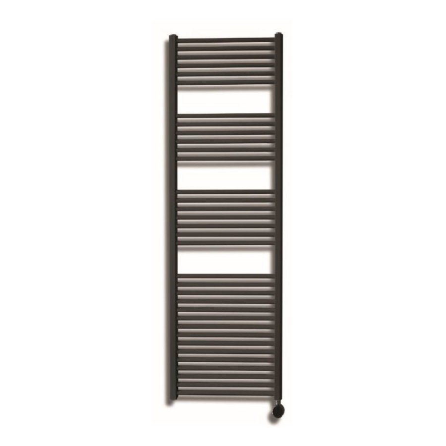 Elektrische Design Radiator Sanicare Plug En Play 172 x 45 cm Zilver Grijs Thermostaat Zwart 920 Watt