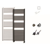 Elektrische Design Radiator Sanicare Plug En Play 172 x 60 cm Wit Thermostaat Chroom 1127 Watt