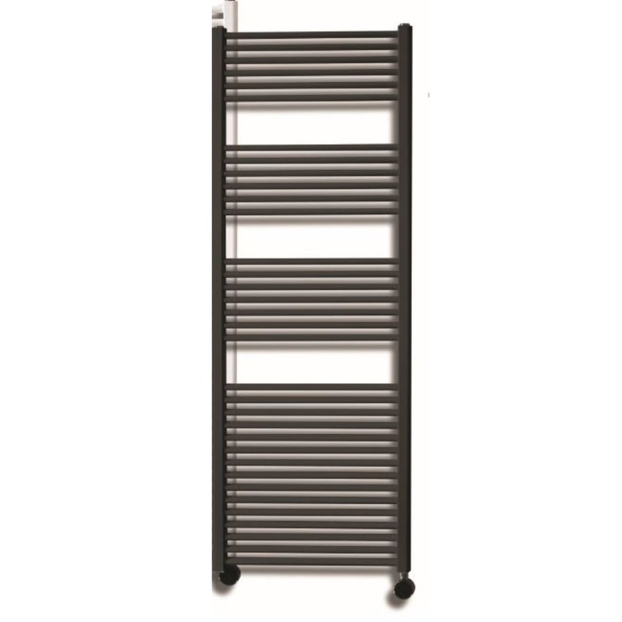 Elektrische Design Radiator Sanicare Plug En Play 172 x 60 cm Inox Look Thermostaat Zwart 1127 Watt