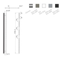 Elektrische Design Radiator Sanicare Plug En Play 172 x 60 cm Chroom Thermostaat Chroom 822 Watt