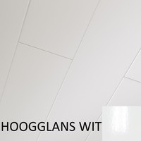 Plafondpanelen MDF Sanimex Hoogglans Wit 260 cm x 28,5 cm x 1,2 cm (Doosinhoud: 2,26 m2)
