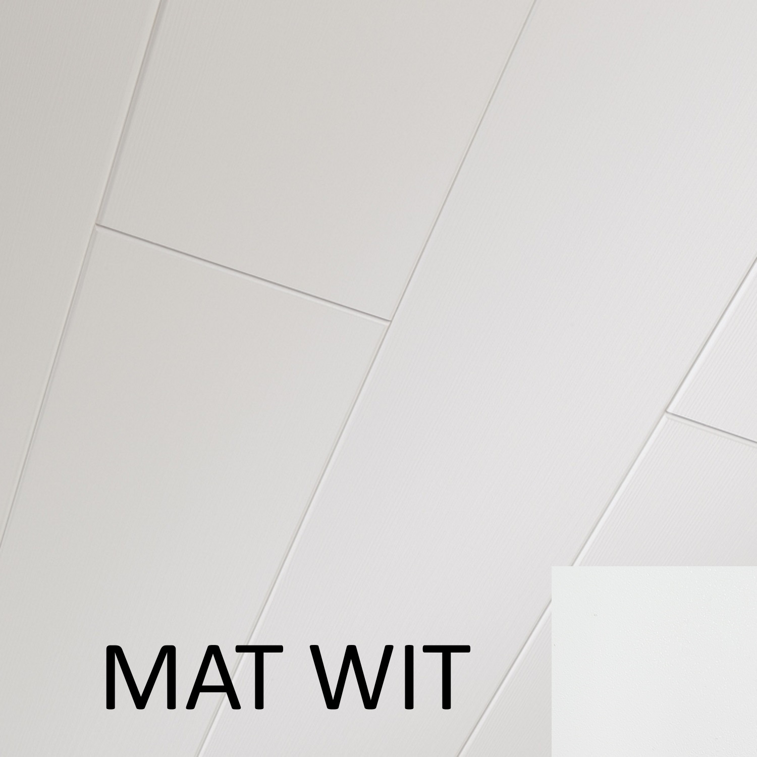 Plafondpanelen MDF Sanimex Mat Wit cm x 38,5 cm x 1,2 cm (Doosinhoud: 2,08 m2) - Megadump Dalen