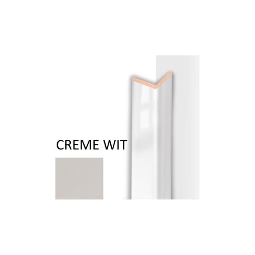 Hoeklijst MDF Sanimex Crème Wit 260 cm x 28 mm x 28 mm 