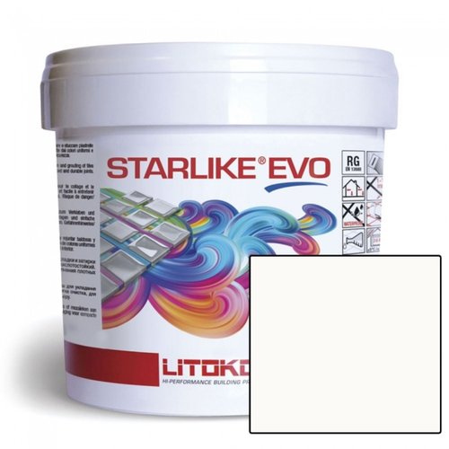 NIET MEER LEVERBAAR Starlike Voegmiddel 2 Componenten Epoxy 2,5 kg Evo 102 Bianco Ghiaccio Gebroken Wit 