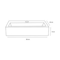 Fontein Differnz DIF Marmer 38x24x7 cm Wit