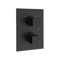 Douchekraan Inbouw Sapho Dimy Thermostatisch Afbouwdeel 2-weg Mat Zwart (incl. inbouwdeel)