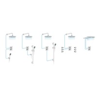 Douchekraan Inbouw Sapho Dimy Thermostatisch Afbouwdeel 2-weg Mat Zwart (incl. inbouwdeel)