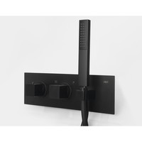 Inbouw Thermostatische Douchekraan Sapho Dimy 2-Weg Mat Zwart (incl. handdouche)