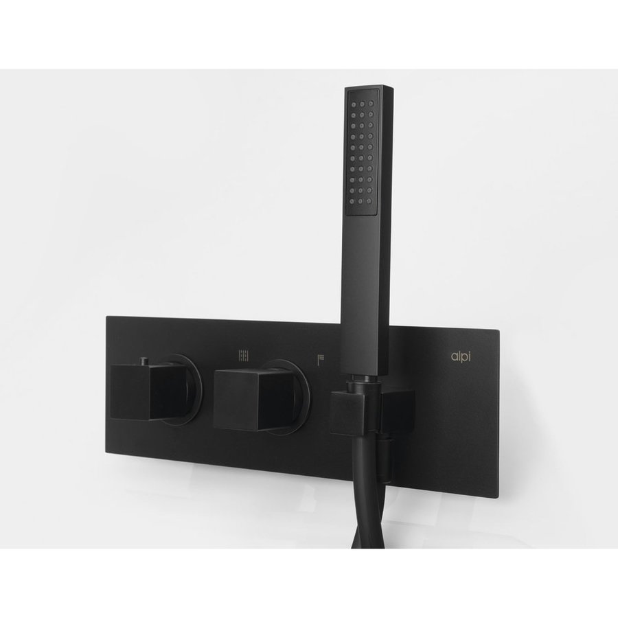 Inbouw Thermostatische Douchekraan Sapho Dimy 2-Weg Mat Zwart (incl. handdouche)