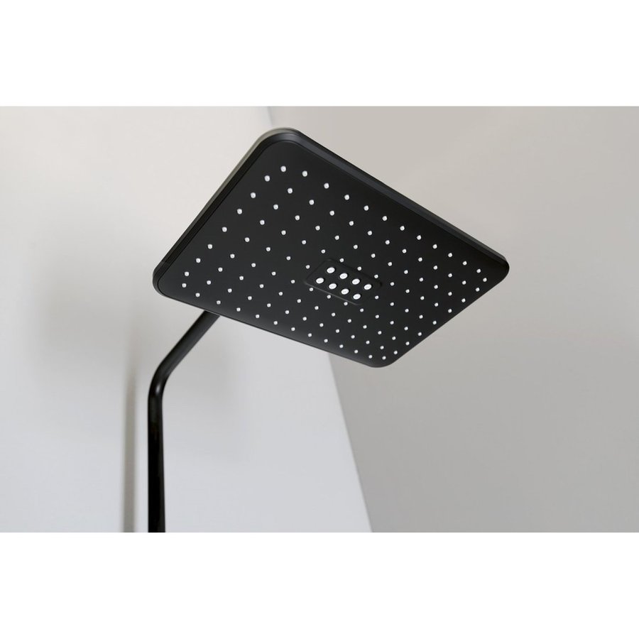 Regendoucheset Opbouw Sapho Spy Thermostaatkraan 29x19 cm Mat Zwart