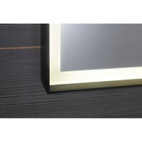 Badkamerspiegel Sapho Sort Led 47x70 cm LED-Verlichting Frame Mat Zwart