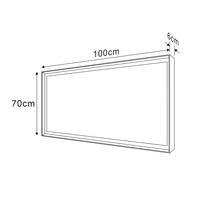 Badkamerspiegel Sapho Sort Led 100x70 cm LED-Verlichting Frame Mat Zwart