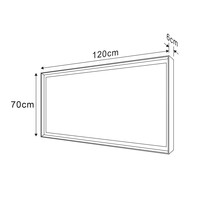 Badkamerspiegel Sapho Sort Led 120x70 cm LED-Verlichting Frame Mat Zwart