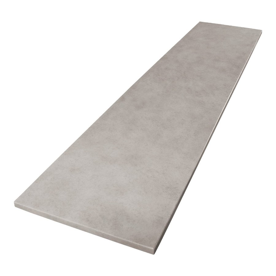 Wastafelblad Beton 199.5x45.7x2.5 cm Beton Grijs