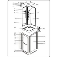 Douchecabine Allibert La Paz Vierkant Inclusief Douchekop En Handdouche Zwaaideur 90x90 cm