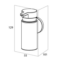 Tiger Noon Zeepdispenser Medium Wandmodel Chroom 13x10x5.5 cm