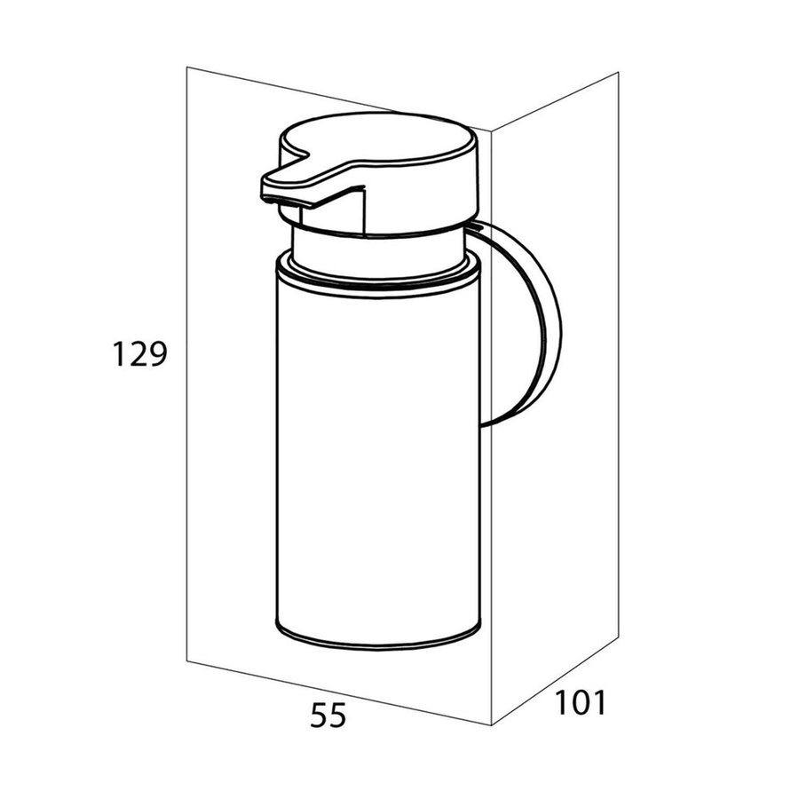 Tiger Noon Zeepdispenser Medium Wandmodel Chroom 13x10x5.5 cm