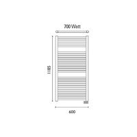 Elektrische Sierradiator Wiesbaden Elara 118.5x60 cm Mat Zwart