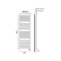 Elektrische Sierradiator Wiesbaden Elara 181.7x60 cm Mat Zwart