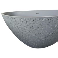 Vrijstaand Ligbad Best Design Craquelé-stone Just-Solid 180x85x52 cm Lava Grijs