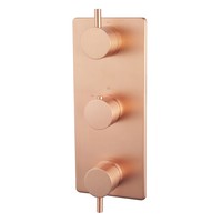 Afbouwdeel Douche Thermostaat Wiesbaden Caral 3-Weg Geborsteld Koper