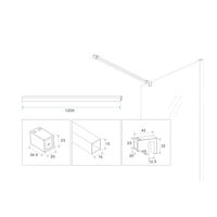 Stabilisatiestang Wiesbaden Slim 120 cm Messing Goud