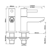 Fonteinkraan Wiesbaden Amador Keramisch 1/2" Geborsteld Messing Goud