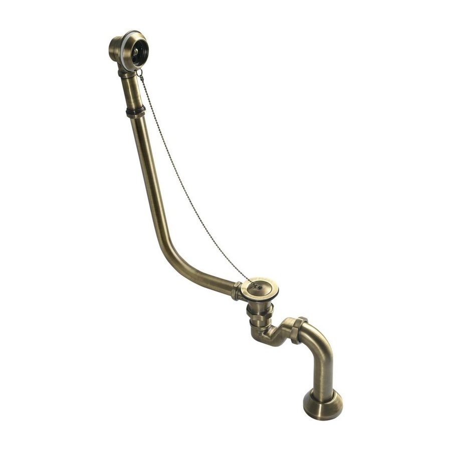 Sapho Badafvoer Retro Inclusief Ketting Plug Sifon Brons tbv Vrijstaand bad Retro