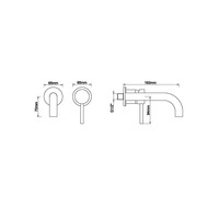 Afbouwdeel Inbouw Wastafelkraan Wiesbaden Caral Twenty Mengkraan RVS Look (exclusief inbouwdeel) PVD Coating