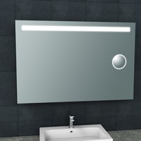 Spiegel Wiesbaden Tigris met LED Verlichting En Scheerspiegel 120x80cm