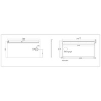 Spiegel Wiesbaden Tigris met LED Verlichting En Scheerspiegel 160x80cm