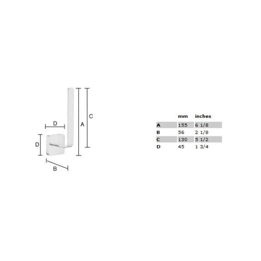 Reserverolhouder Smedbo Ice Wandmodel Chroom