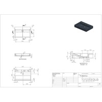 Wastafel Forzalaqua Palermo Graniet Gezoet Gekapt Zonder Kraangat Zwart 60x40x9 cm