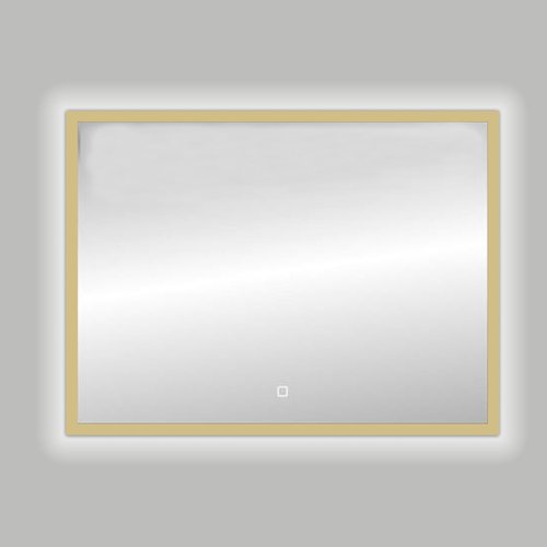 Badkamerspiegel Best Design Nancy Isola LED Verlichting 100x80 cm Mat Goud 