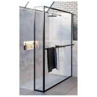 Inloopdouche Riho Lucid GD402 Verstelbaar Aluminium 200x100x30 L cm Mat Zwart