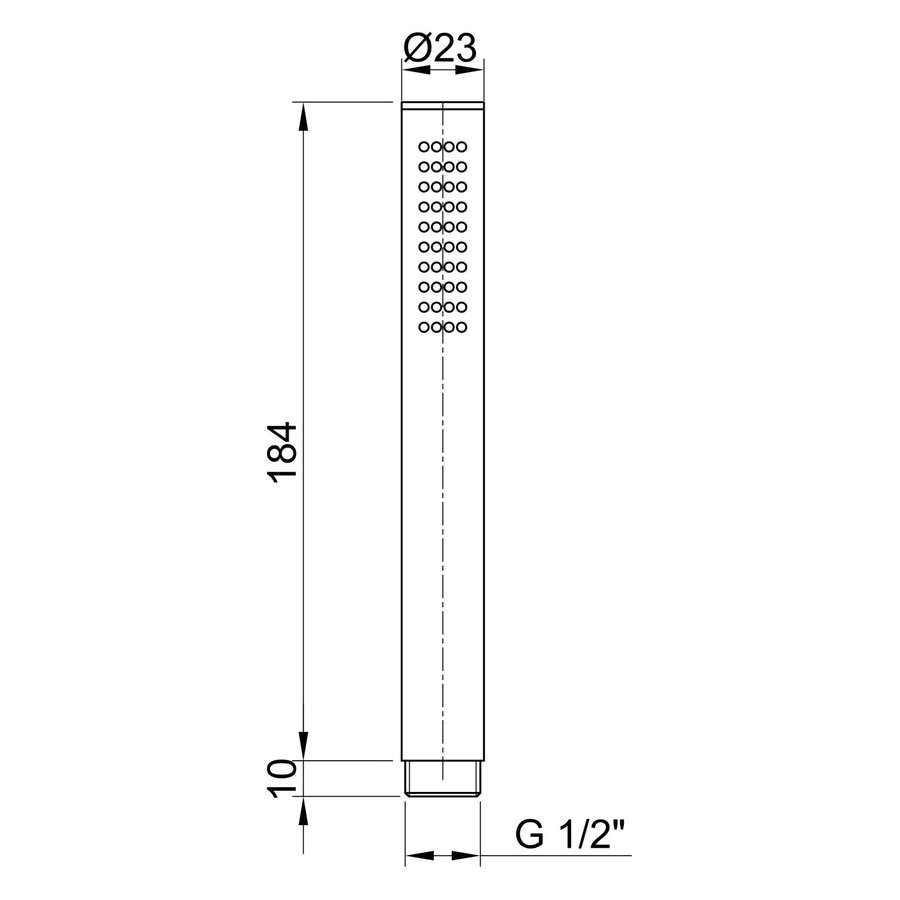 Losse Staafhanddouche Sanimex Bellezza Bagno 1-stand Rond 18.4 cm Geborsteld RVS