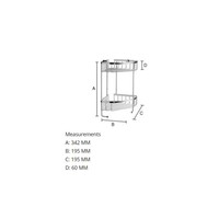 Douchekorf Smedbo Sideline Dubbel 19,5x19,5x29,5 cm Chroom