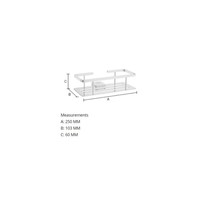 Zeephouder Smedbo Sideline voor Douchestang 25x10,3 cm Chroom