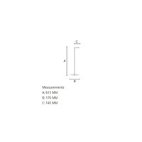 Reserverolhouder  / Toiletrolhouder Smedbo Outline Lite Vierkant 14,5x17x61,5 cm RVS Gepolijst