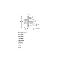 Handdoekhouder Smedbo Home Drievoudig Zwenkbaar 11,7x4x9 Chroom Geborsteld